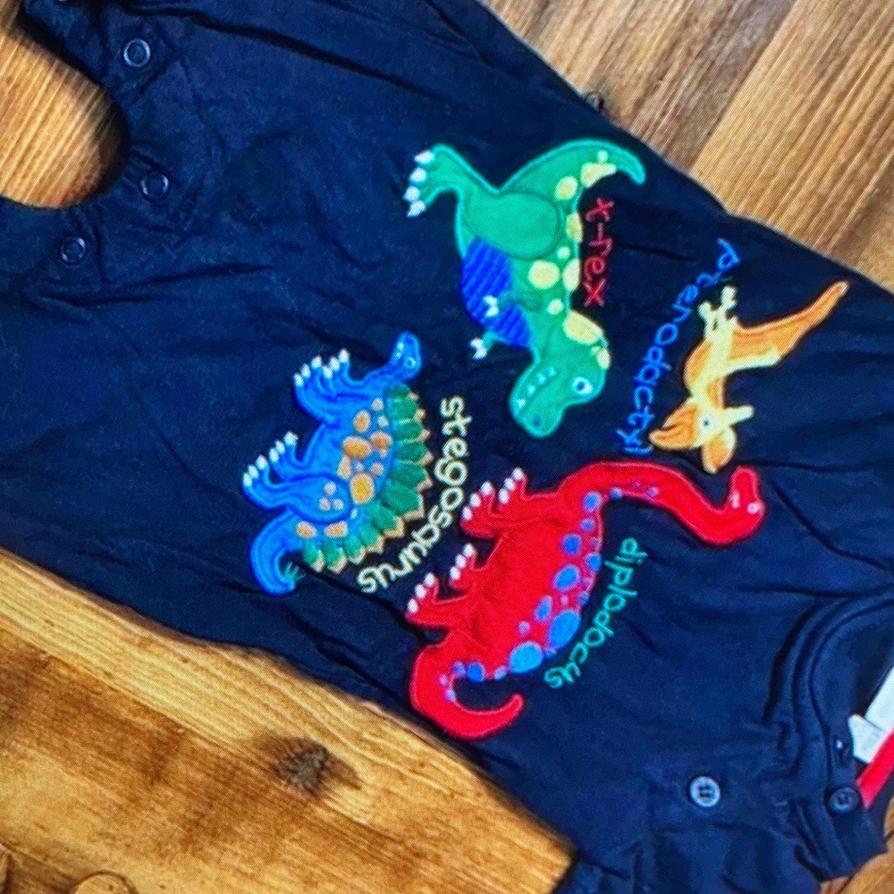 Adorable navy romper colorful one piece